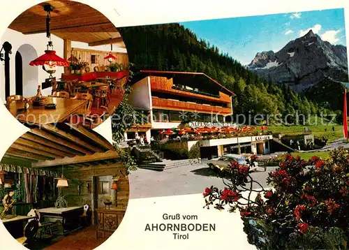 AK / Ansichtskarte Hinterriss_Tirol Alpengasthof Eng am Grossen Ahornboden Gastraeume Hinterriss Tirol