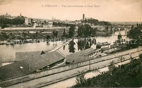 AK / Ansichtskarte Limoges_Haute_Vienne Vue panoramique et le pont neuf Limoges_Haute_Vienne