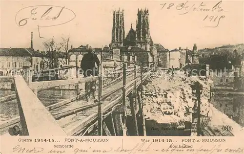 AK / Ansichtskarte Pont a Mousson Le pont bombarde Pont a Mousson