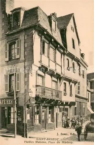 AK / Ansichtskarte Saint Brieuc_Cotes d_Armor Vieilles maisons Place du Martroy Saint Brieuc_Cotes d