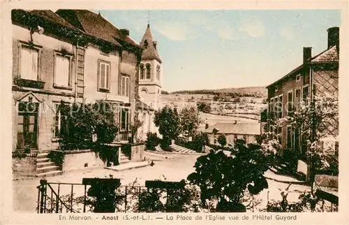 AK / Ansichtskarte Anost Place de l Eglise vue de l Hotel Guyard Anost