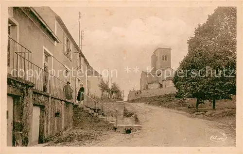 AK / Ansichtskarte Gourdon_Saone et Loire Montee de l Eglise Gourdon Saone et Loire