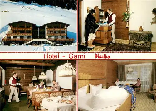 AK / Ansichtskarte Ischgl Hotel Garni Martha Gaststube Gaestezimmer Ischgl
