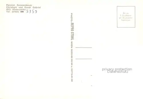 AK / Ansichtskarte Hinterstoder Pension Gressenbauer Gastraeume Panorama Hinterstoder