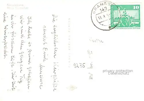 AK / Ansichtskarte Neuglobsow Haus Bernadott Neuglobsow