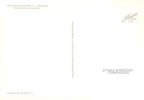 AK / Ansichtskarte Bensberg Thomas Morus Akademie Fliegeraufnahme Bensberg