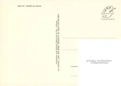 AK / Ansichtskarte St_Goar Fliegeraufnahme St_Goar