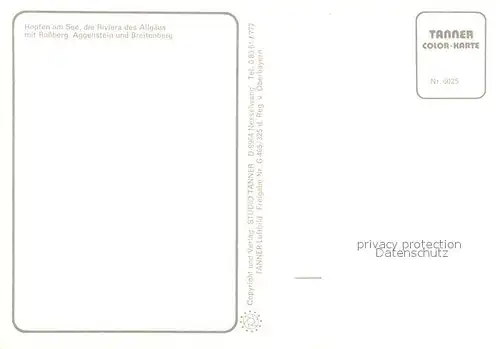 AK / Ansichtskarte Hopfen_See Fliegeraufnahme Rossberg Aggenstein Breitenberg Hopfen_See