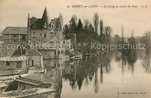AK / Ansichtskarte Moret sur Loing Le Loing en amont du pont Moret sur Loing