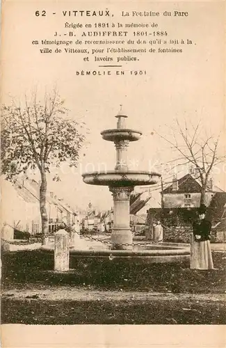 AK / Ansichtskarte Vitteaux Fontaine du Parc Vitteaux