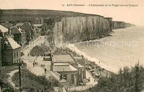 AK / Ansichtskarte Ault_Somme Esplanade de la plage vers le Treport Ault_Somme