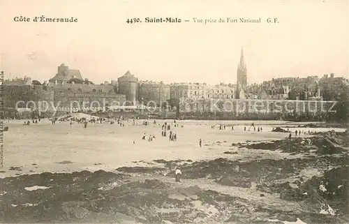 AK / Ansichtskarte Saint Malo_Ille et Vilaine_Bretagne Vue prise du Fort National Saint Malo_Ille et Vilaine