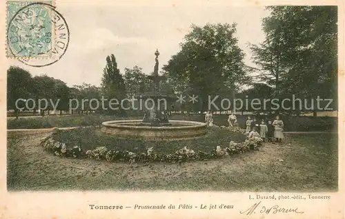 AK / Ansichtskarte Tonnerre Promenade du Patis Jet d eau Tonnerre