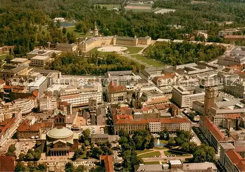 AK / Ansichtskarte Karlsruhe_Baden Fliegeraufnahme Karlsruhe_Baden