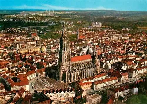 AK / Ansichtskarte Ulm_Donau Kirche Fliegeraufnahme Ulm_Donau