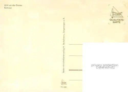 AK / Ansichtskarte Ulm_Donau Rathaus Fliegeraufnahme Ulm_Donau