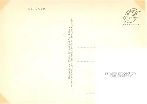 AK / Ansichtskarte Detmold Fliegeraufnahme Detmold