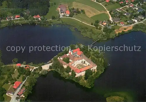 AK / Ansichtskarte Seeon Seebruck Kloster Seeon Fliegeraufnahme Seeon Seebruck