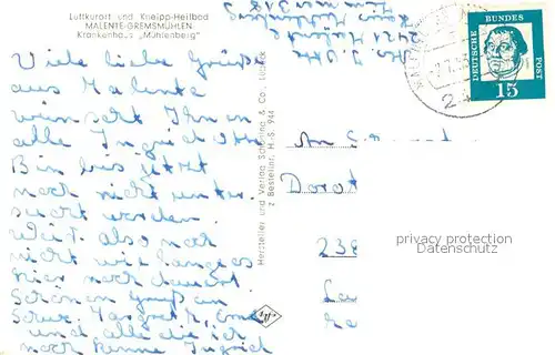 AK / Ansichtskarte Malente Gremsmuehlen Krankenhaus Muehlenberg Malente Gremsmuehlen