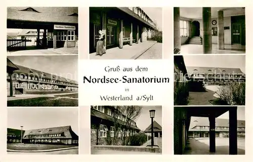 AK / Ansichtskarte Westerland_Sylt Nordsee Sanatorium Details Westerland_Sylt