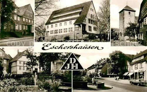 AK / Ansichtskarte Eschershausen_Holzminden Jugendherberge Turm Ortspartien Eschershausen Holzminden