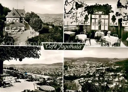 AK / Ansichtskarte Bad_Kissingen Cafe Jagdhaus Gaststube Terrasse Panorama Bad_Kissingen
