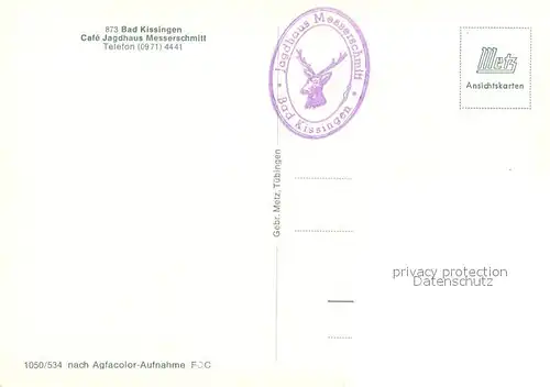 AK / Ansichtskarte Bad_Kissingen Cafe Jagdhaus Messerschmitt Bad_Kissingen
