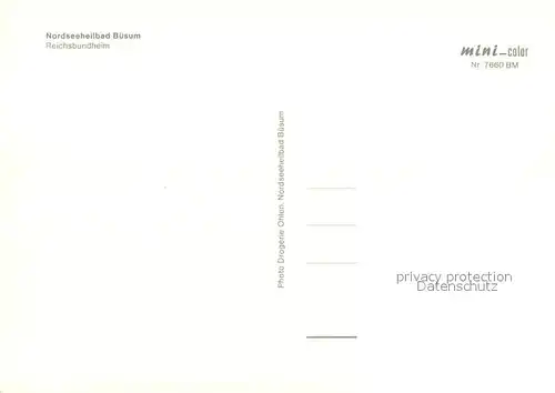 AK / Ansichtskarte Buesum_Nordseebad Reichsbundheim Buesum_Nordseebad