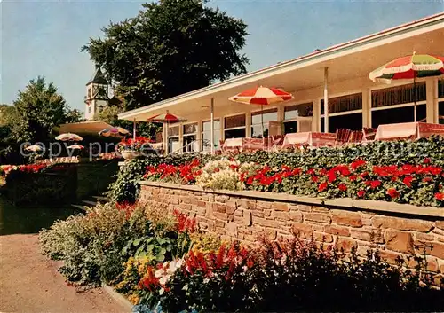 AK / Ansichtskarte Koblenz_Rhein Cafe Restaurant Rheinanlagen Koblenz_Rhein