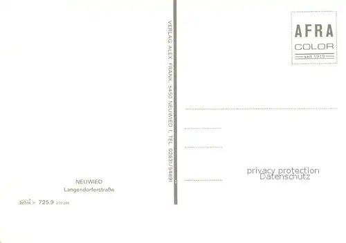 AK / Ansichtskarte Neuwied_Rhein Langendorferstrasse Neuwied Rhein