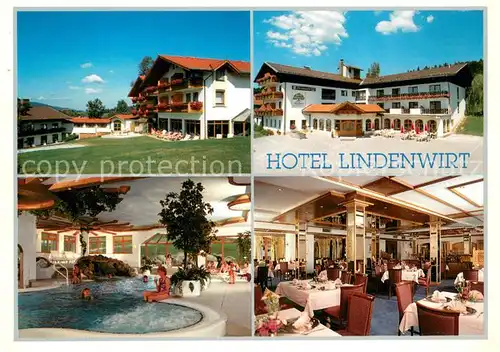 AK / Ansichtskarte Drachselsried Hotel Lindenwirt Hallenbad Gastraum Drachselsried