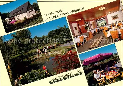 AK / Ansichtskarte Wenholthausen Pension Haus Monika Park Gaststube Terrasse Wenholthausen