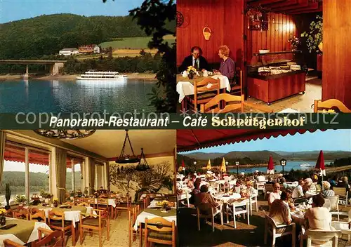 AK / Ansichtskarte Attendorn Panorama Restaurant Schnuetgenhof Speisesaal Terrasse Biggesee Attendorn