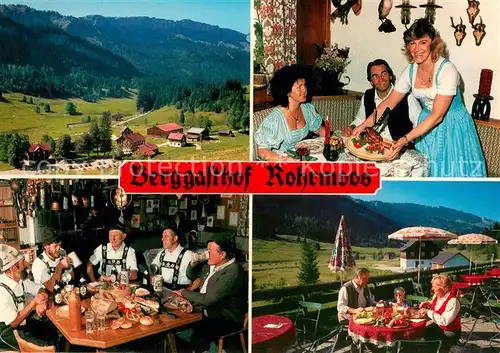 AK / Ansichtskarte Oberstdorf Berggasthof Rohrmoos Gastraeume Terrasse Oberstdorf