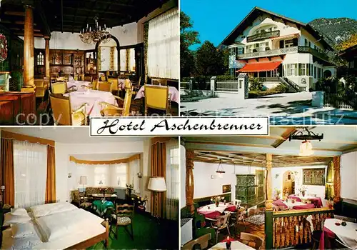 AK / Ansichtskarte Garmisch Partenkirchen Hotel Aschenbrenner Gaststube Zimmer Garmisch Partenkirchen
