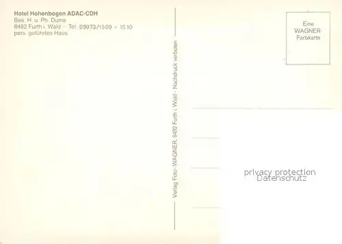 AK / Ansichtskarte Furth_Wald Hotel Hohenbogen Frei und Hallenbad Panorama Furth_Wald