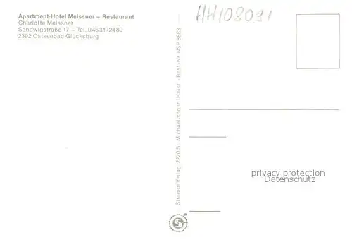 AK / Ansichtskarte Gluecksburg_Ostseebad Apartment Hotel Meisner Restaurant Gluecksburg_Ostseebad