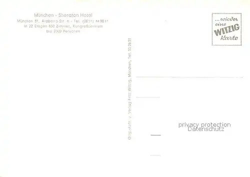 AK / Ansichtskarte Muenchen Sheraton Hotel Muenchen