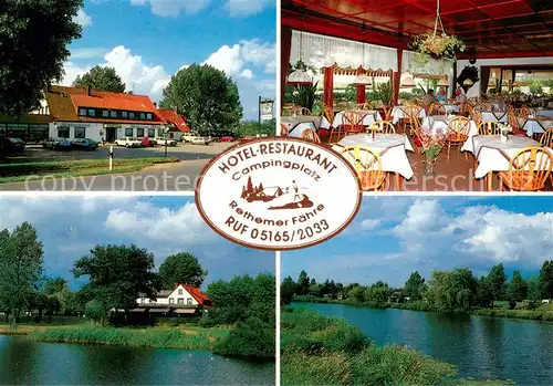 AK / Ansichtskarte Rethem_Aller Hotel Restaurant Campingplatz Rethemer Faehre Rethem_Aller