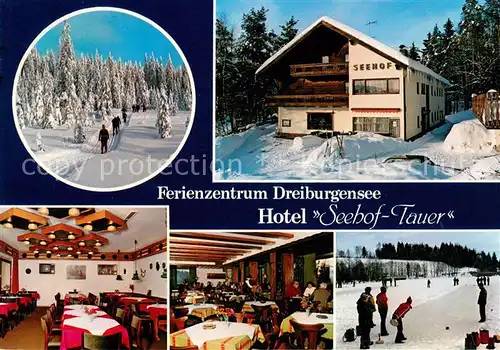 AK / Ansichtskarte Rothau_Tittling Ferienzentrum Dreiburgensee Hotel Seehof Tauer Gastraeume Eisstockschiessen Rothau Tittling