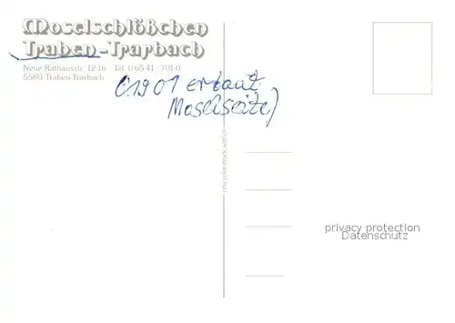 AK / Ansichtskarte Traben Trarbach Moselschloesschen Traben Trarbach