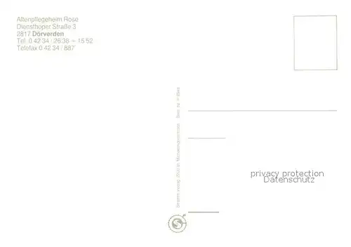 AK / Ansichtskarte Doerverden Altenpflegeheim Rose Kaminzimmer Gaestezimmer Doerverden