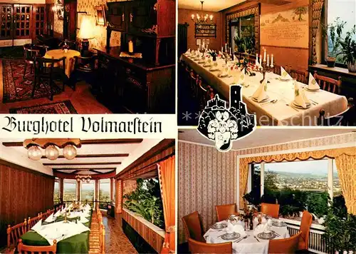 AK / Ansichtskarte Wetter_Ruhr Burghotel Volmarstein Gastraeume Wetter Ruhr