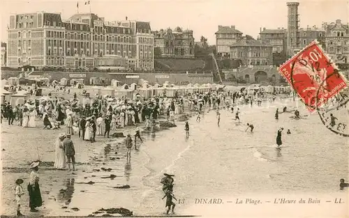 AK / Ansichtskarte Dinard_Ille_et_Vilaine_Bretagne La plage a l heure du bain Dinard_Ille