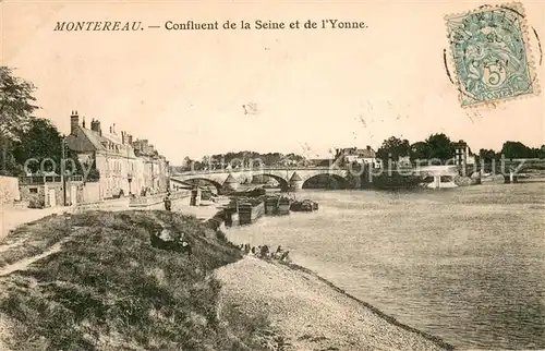 AK / Ansichtskarte Montereau Fault Yonne Confluent de la Seine et de l Yonne Montereau Fault Yonne