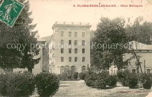 AK / Ansichtskarte Plombieres les Bains_Vosges Hotel Metropole Plombieres les Bains