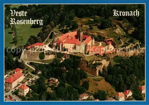 AK / Ansichtskarte Kronach_Oberfranken Festung Rosenberg Fliegeraufnahme Kronach Oberfranken