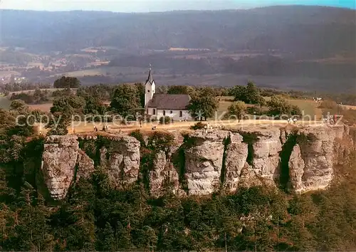 AK / Ansichtskarte Staffelberg Felsenkrone Adelgundis Kapelle Fliegeraufnahme Staffelberg