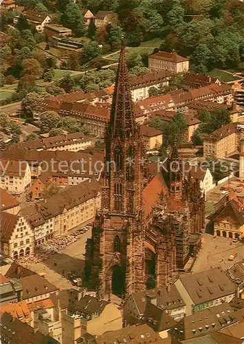 AK / Ansichtskarte Freiburg_Breisgau M?nster Fliegeraufnahme Freiburg Breisgau