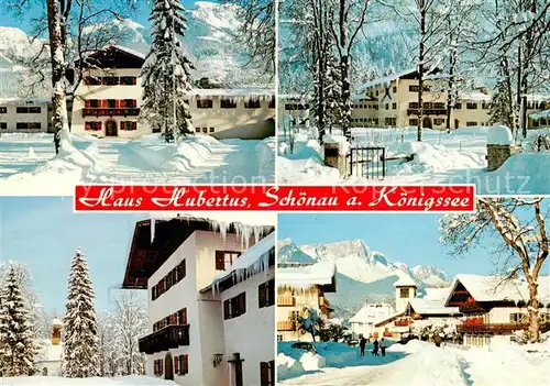 AK / Ansichtskarte Schoenau_Koenigssee Eisenbahner Erholungsheim Haus Hubertus Details Schoenau Koenigssee